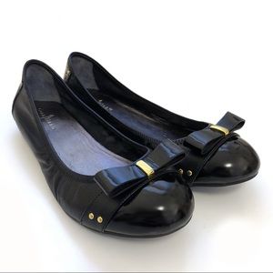 Cole Haan Black Bow Flats Sz 6.5 NWOT